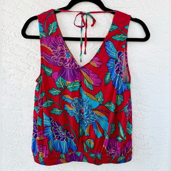 Anthropologie Tiny Rain Scarf Wrap Tank Top Floral Lace Small - Picture 7 of 10